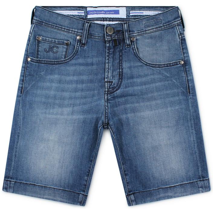 jacob cohen bermuda korte broek spijkerbroek denim jeans nicolas, donkerblauw donker blauw dark navy blue 1 
