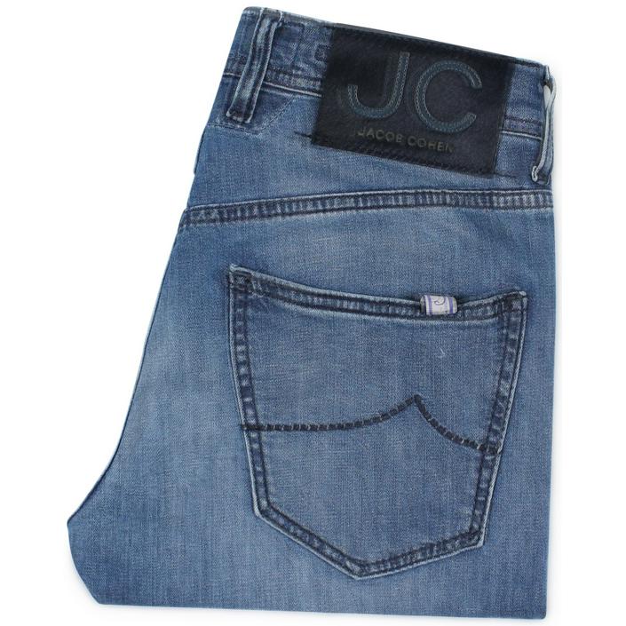 jacob cohen bermuda korte broek spijkerbroek denim jeans nicolas, donkerblauw donker blauw dark navy blue