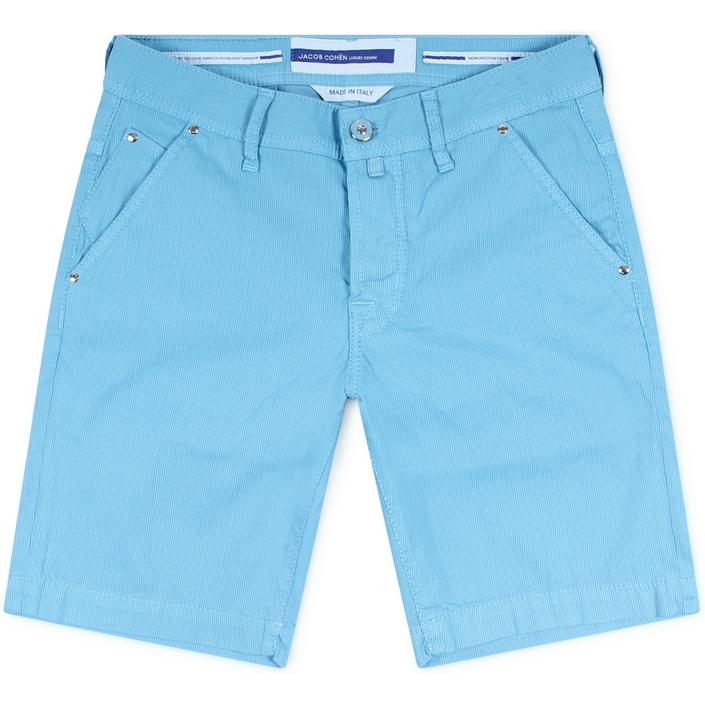 jacob cohen shorts bermuda korte broek chino zomer summer cotton katoen stretch, azuurblauw azuur azuro blauw blue velblauw vel