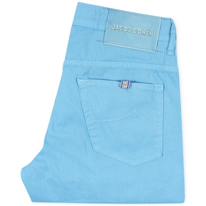 jacob cohen shorts bermuda korte broek chino zomer summer cotton katoen stretch, azuurblauw azuur azuro blauw blue velblauw vel 1