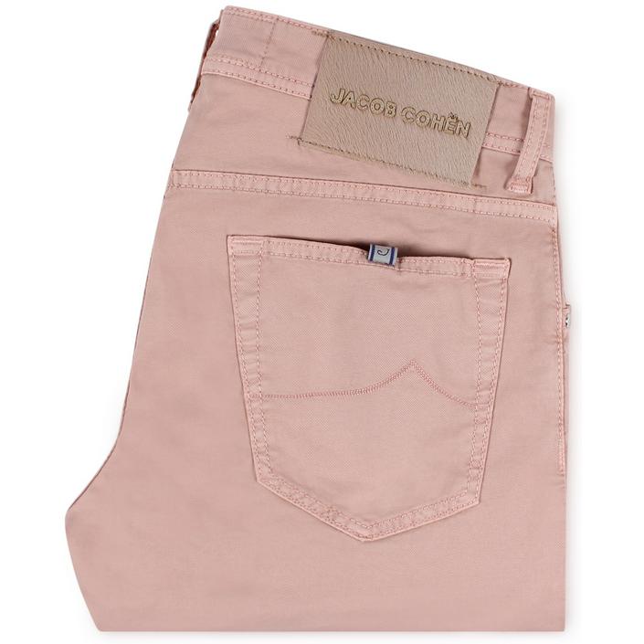 jacob cohen broek chino trousers 5 pocket katoen cotton stretch, roze pink lichtroze light licht 