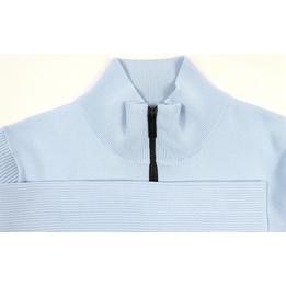 Overview second image: GENTI Vest met borstzakken en opstaande kraag, lichtblauw