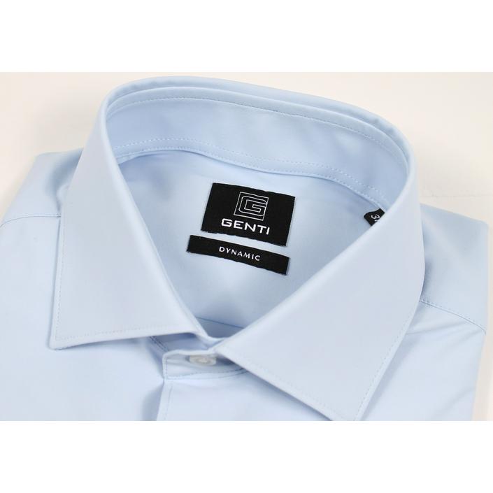 genti overhemd hemd shirt stretch dressshirt casual, lichtblauw light licht blauw blue 1