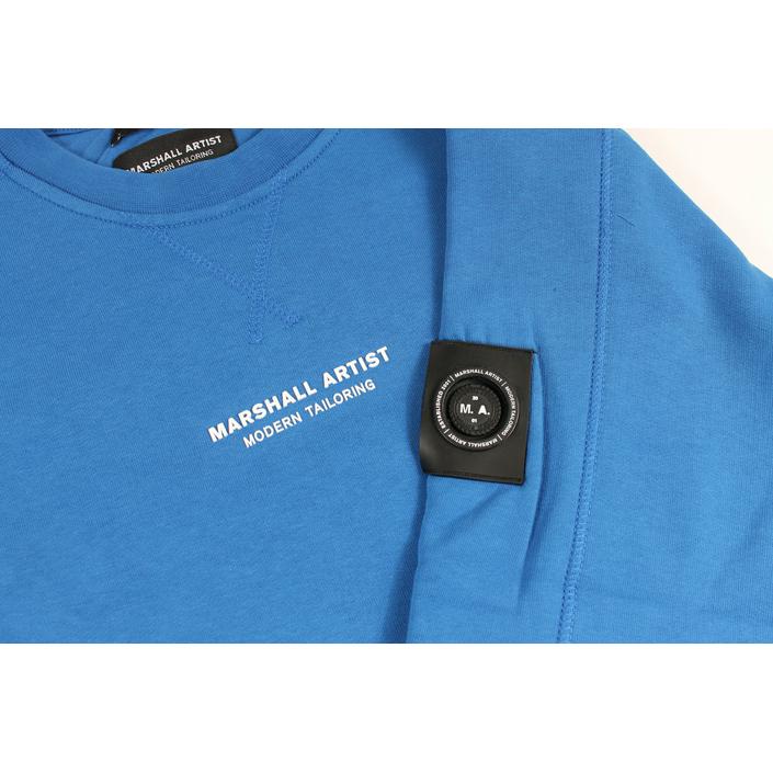 marshall artist sweater trui sweattrui sweatshirt ronde hals crewneck crew neck, blauw blue kobalt lichtblauw 1