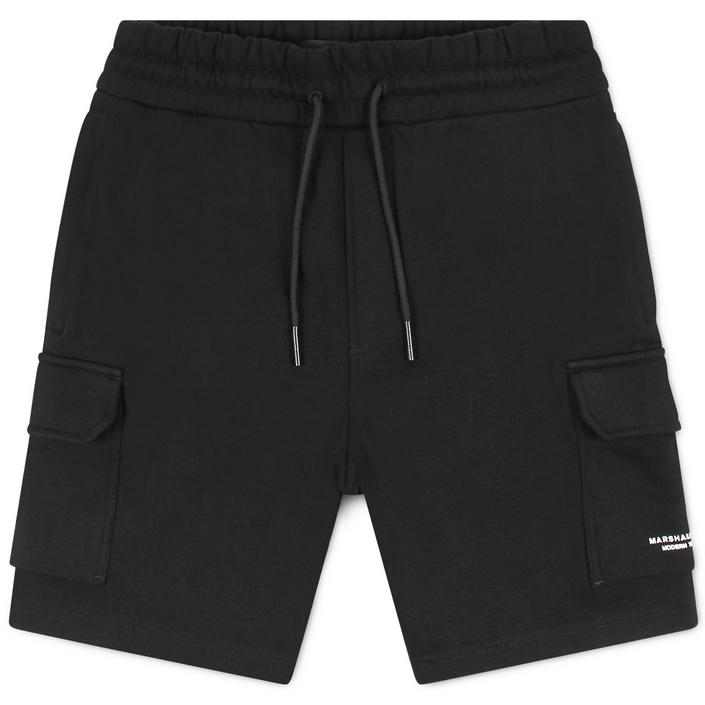 marshall artist sweatshorts shorts korte broek bermuda cargo, zwart black dark donker nero 1
