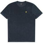 Product Color: LYLE AND SCOTT T-shirt van badstof kwaliteit met embleem, donkerblauw
