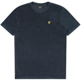 Overview image: LYLE AND SCOTT T-shirt van badstof kwaliteit met embleem, donkerblauw