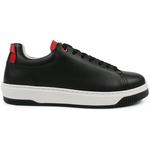 Product Color: PEUTEREY Sneaker Booster van glad leer, zwart met rode details