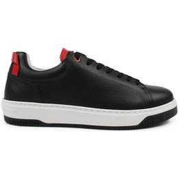 Overview image: PEUTEREY Sneaker Booster van glad leer, zwart met rode details