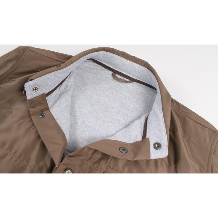 luigi Borrelli jas jack jacket zomerjas zomer summer overhshirt nylon bluson, bruin brown beige 
