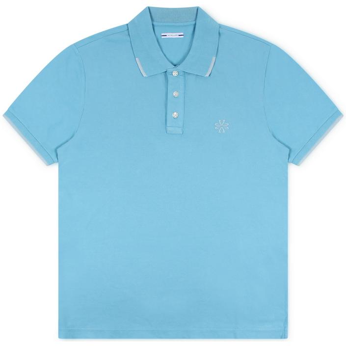 jacob cohen polo poloshirt shirt shortsleeve korte mouw logo, blauw blue lich light lichtblauw baby
