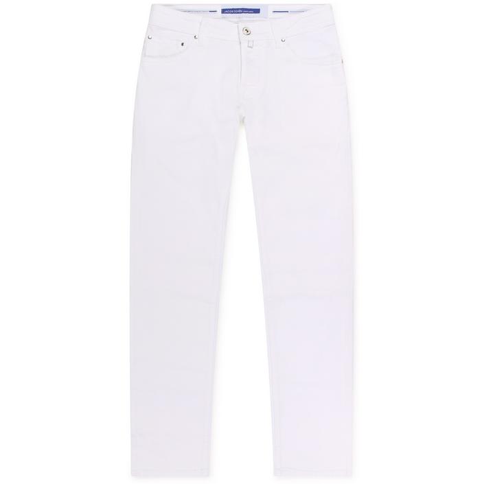 jacob cohen jeans spijkerbroek denim pantalon chino zomerbroek broek pants trousers nick slim, wit white light licht bianco