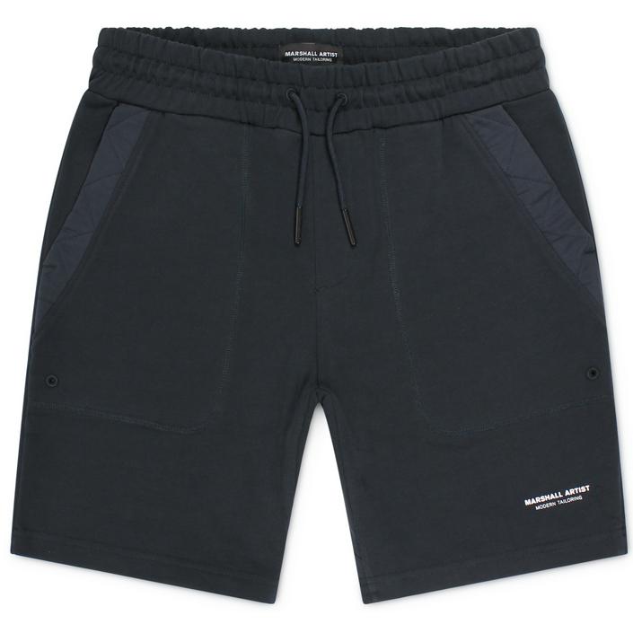 marshall artist shorts sweatshorts bermuda korte broek nylon, donkerblauw donker blauw dark navy blue 1
