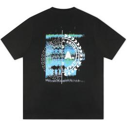 Overview second image: MARSHALL ARTIST T-shirt met grafische opdruk op borst en rug, zwart