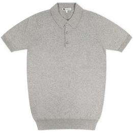 Overview image: ALTER EGO Poloshirt van katoen-cashmere kwaliteit, gemêleerd grijs