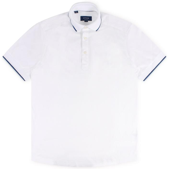 Eton shirts polo poloshirt shortsleeve short sleeve korte mouw, wit white licht light bianco 1