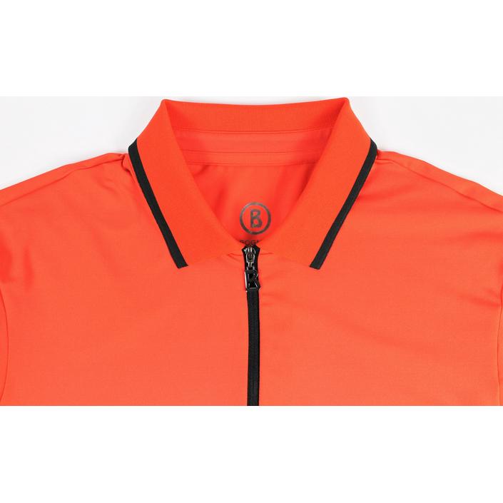 bogner cody polo poloshirt shirt shortsleeve short sleeve korte mouw zip zipper sport, orange oranje