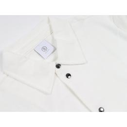 Overview second image: BOGNER Badstof overhemd Kian met zilveren drukknopen, wit