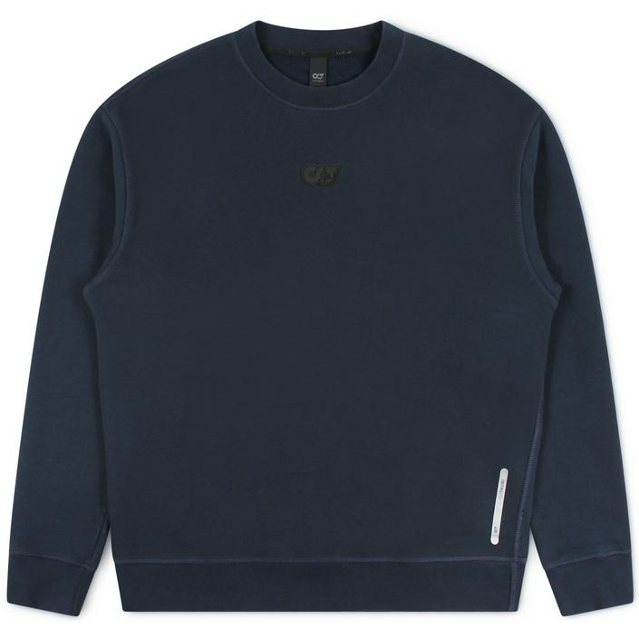 alpha tauri trui sweater sweatshirt crewneck crew neck ronde hals, donkerblauw donker dark navy blue