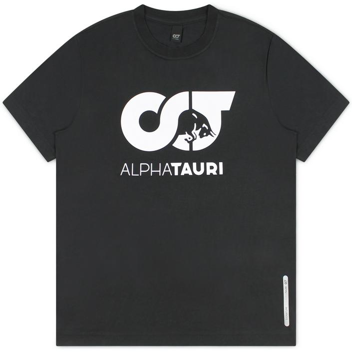 alpha tauri teeshirt tshirt shirt logo chest big print shortsleeve short sleeve korte mouw, zwart black dark donker nero wit white