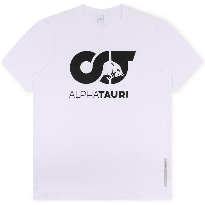 alpha tauri teeshirt tshirt shirt logo chest big print shortsleeve short sleeve korte mouw, wit white licht light bianco 