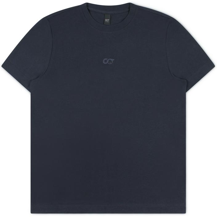 alpha tauri teeshirt tshirt shirt logo chest small print shortsleeve short sleeve korte mouw, donkerblauw donker dark navy blue