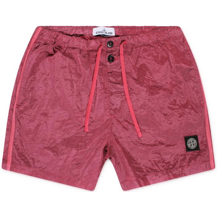 stone island zwembroek swimwear swimtrunks trunks nylon metal swimshorts shorts, rood roodroze roze pink red