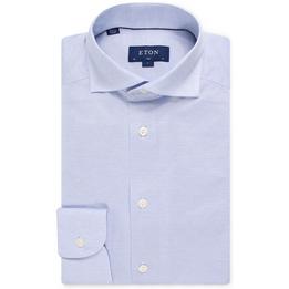 Overview image: ETON Overhemd van piqué stof, lichtblauw