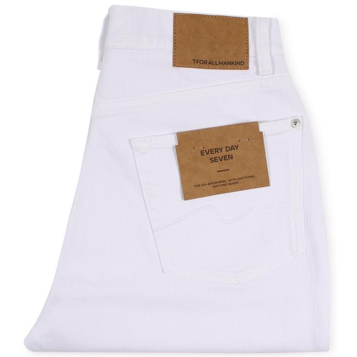 7 seven for all mankind denim shorts bermuda korte spijkerbroek, wit white licht light bianco 1