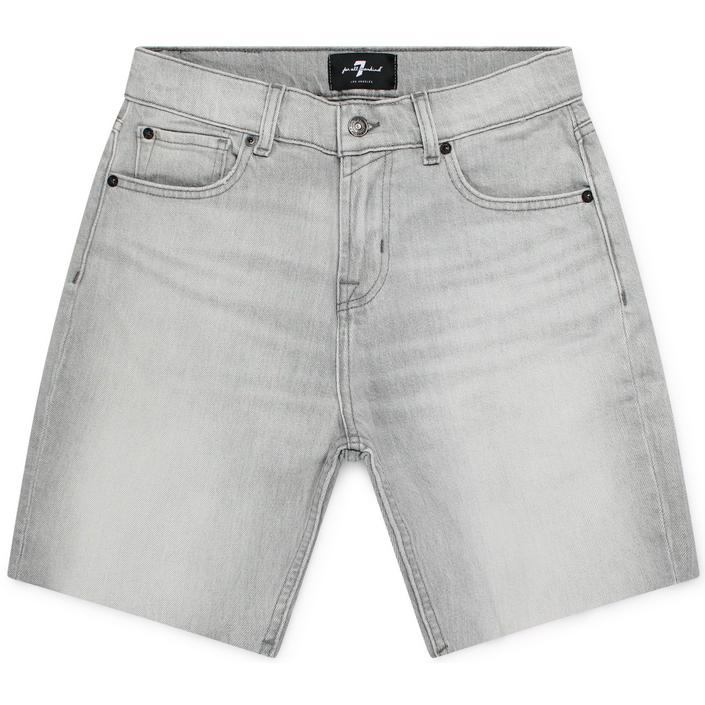 7 seven for all mankind denim shorts bermuda korte spijkerbroek, lichtgrijs licht light grey grijs 1