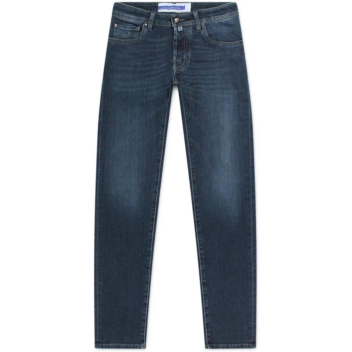 jacob cohen jeans denim spijkerbroek broek nick slim, donkerblauw donker dark unwashed blauw blue