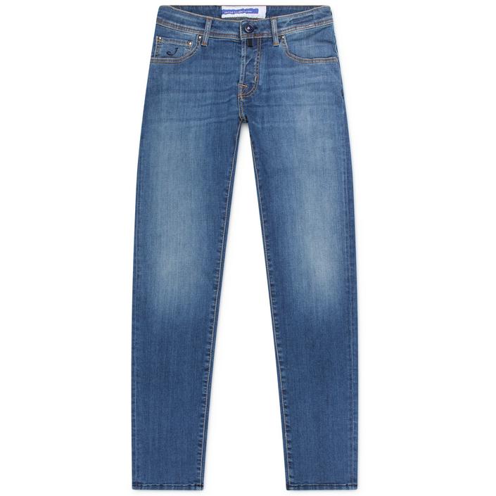 jacob cohen jeans denim spijkerbroek broek nick slim, donkerblauw donker blauw blue midden midwash jeansblauw