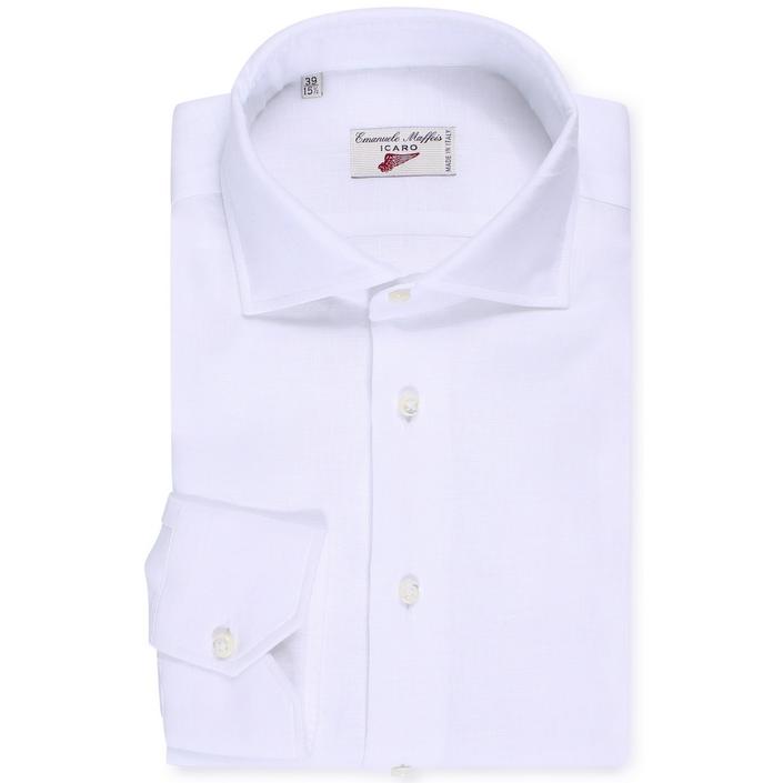 emanuele maffeis shirt overhemd hemd linnen zomershirt zomer summer icaro, wit white bianco light 1