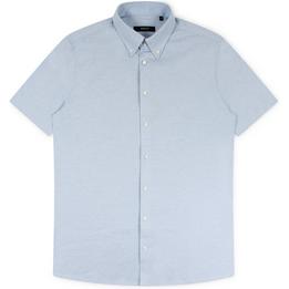 Overview image: DESOTO LUXURY Jersey overhemd met button down kraag, lichtblauw