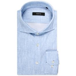 Overview image: DESOTO LUXURY Jersey overhemd met print, gemêleerd blauw