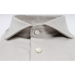 Overview second image: DESOTO LUXURY Jersey overhemd van piqué kwaliteit, beige