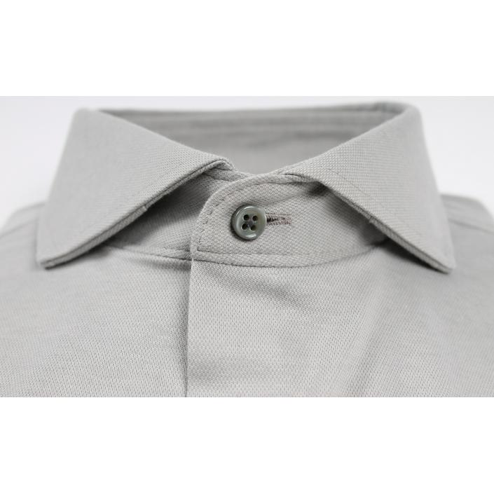 desoto luxury overhemd shirt jersey shirt stretch pique, grijs grey licht light lichtgrijs 1