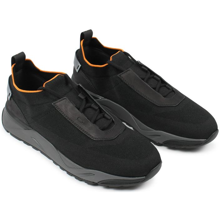 santoni innova inova shoes sneakers trainers knit schoen schoenen knitted, zwart black dark donker nero