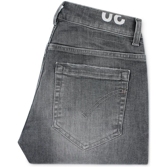 dondup jeans broek spijkerbroek denim stretch george bleached, donkergrijs donker dark grey grijs antraciet graphite 1