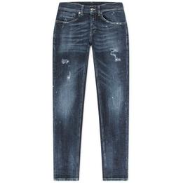 Overview second image: DONDUP Jeans George met slijtageplekken en bleached look