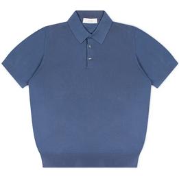 Overview image: MAURO OTTAVIANI Poloshirt van gebreid katoen, jeansblauw