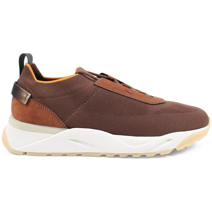 santoni innova inova shoes sneakers trainers knit schoen schoenen knitted, bruin brown cognac 1