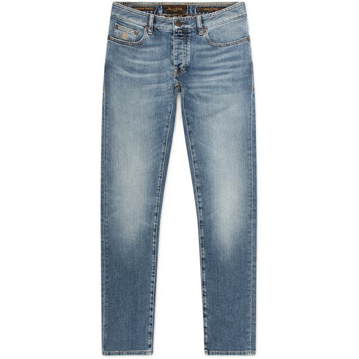 moorer jeans spijkerbroek denim broek 5pocket 5 pocket, stone washed stonewashed blue blauw light licht