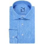 Product Color: EMANUELE MAFFEIS Overhemd Lulus van geprinte 4-way stretch kwaliteit, blauw