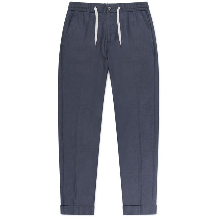 marco pescarolo caracciolo broek pantalon trousers wol wool cord koortje, donkerblauw donker blauw navy dark blue 1 