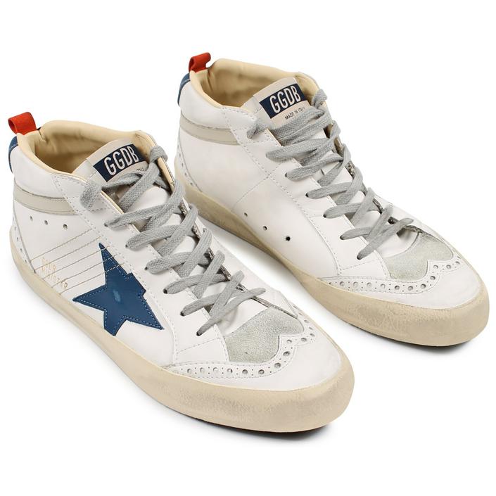 golden goose mid star midstar schoen sneaker sneakers veterschoen suede leather leer, white wit light licht bianco