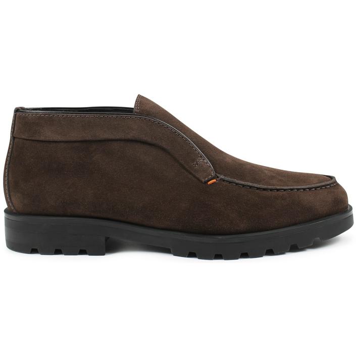 santoni desert boot boots open walk openwalk winter suede fur linning, bruin brown donkerbruin 1