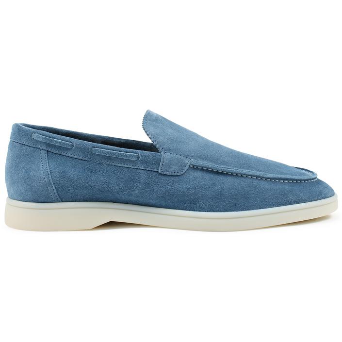 aurelien yacht loafers loafer schoen schoenen intapschoen witte zool white sole, baby blue blue lichtblauw licht light 1