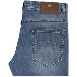 luigi borrelli caracciolo jeans spijkerbroek denim 5 pocket slim fit, washed 1