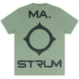 Overview second image: MA.STRUM Oversized t-shirt met opdruk op rug, groen